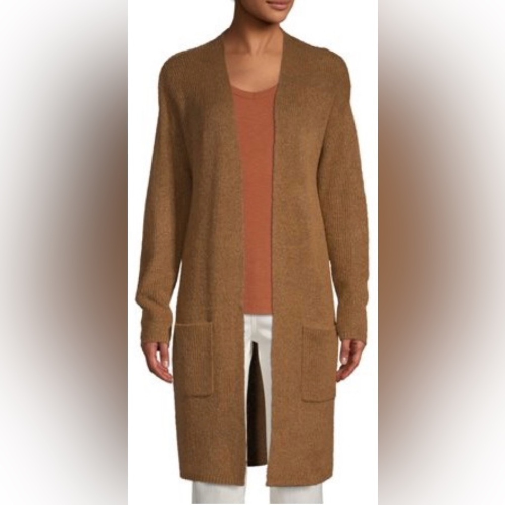 Time And Tru Brown Open Cardigan/Duster - Size Medium